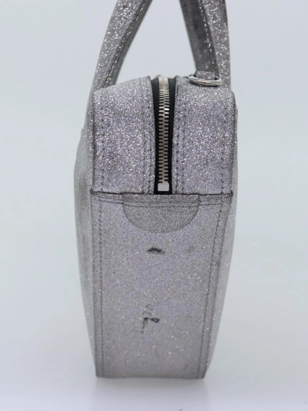 BALENCIAGA Triangle Duffle XS Hand Bag Leather 2way Silver - Picture 6 of 16